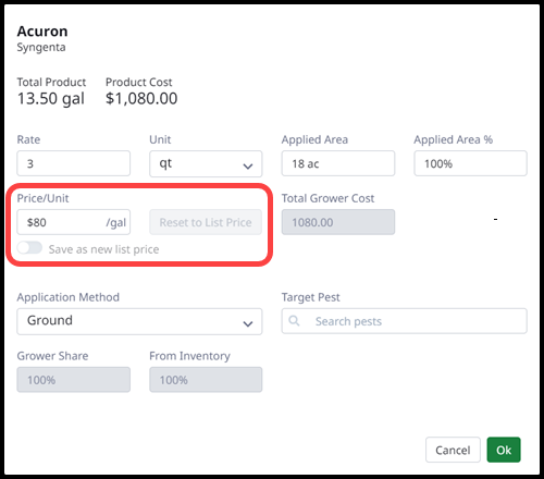 6. Picture of a New Product Menu within a Task with box around price feature.png