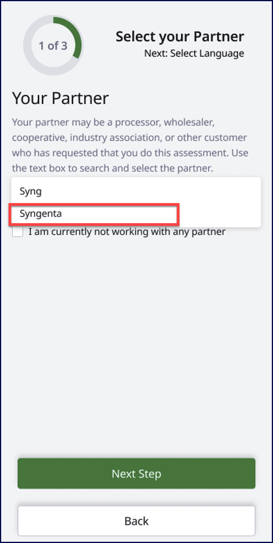 Partner selection from Dropdown CWS.png